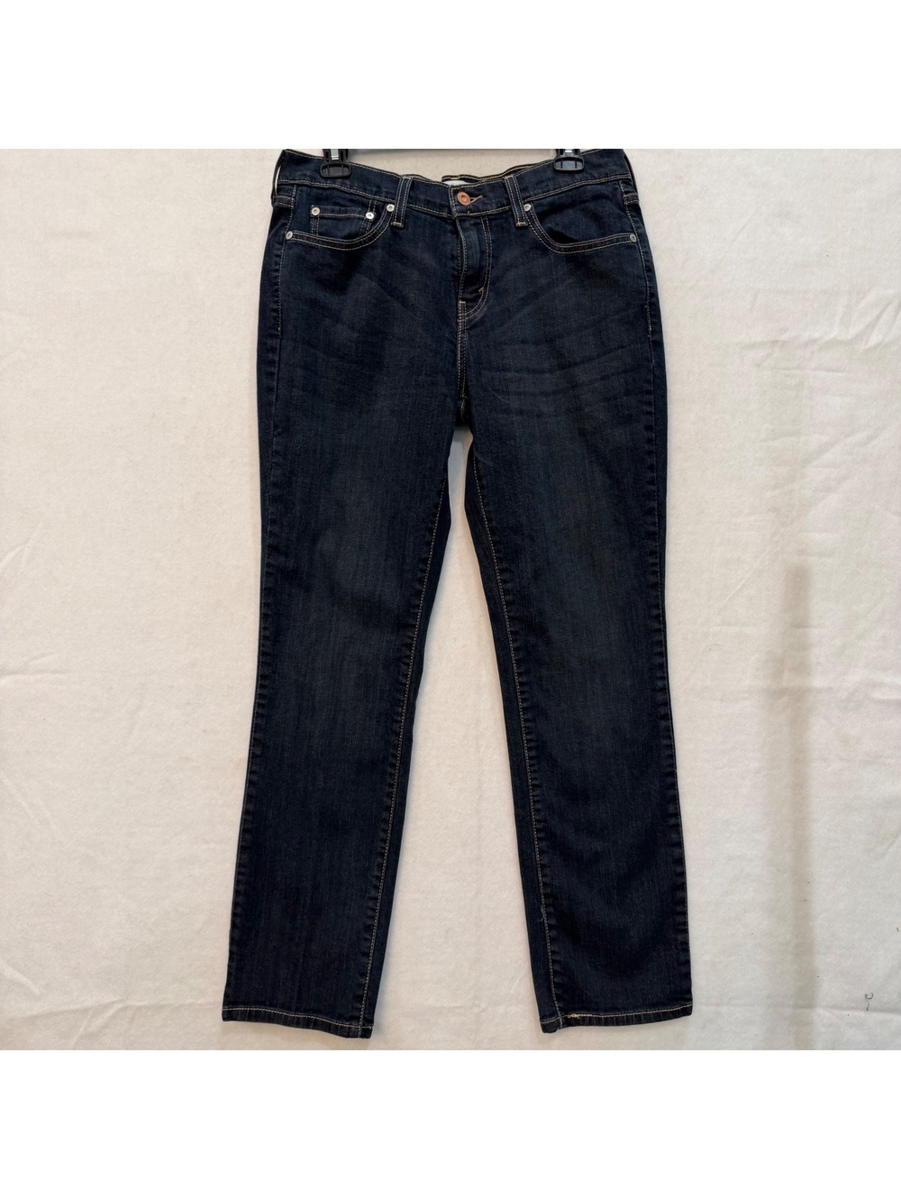 Levi's 505 Women's Size 8 M Straight Leg Jeans Dark Blue Denim Stretch 32x30.5